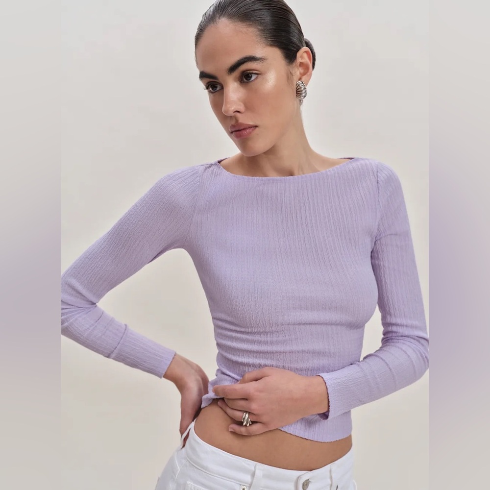 NWOT Reformation Wiley Knit Top in Lavender / Purple. Brand new and never worn!
